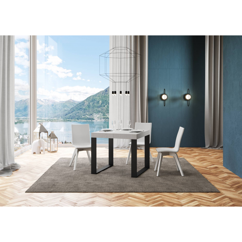Tavolo allungabile 90x90/246 cm Tecno Premium telaio Antracite