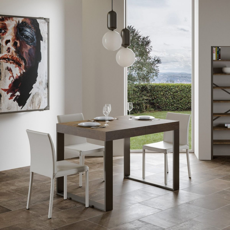 Tavolo allungabile 120x90/224 cm Tecno Premium telaio Antracite
