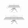 Tavolo allungabile 90x180/284 cm Volantis Premium telaio gambe 4 colori (A)
