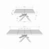 Tavolo allungabile 90x160/264 cm Volantis Premium telaio gambe 4 colori (B)