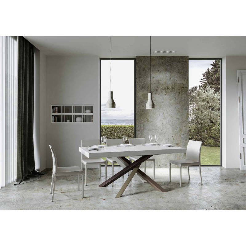 Tavolo allungabile 90x180/284 cm Volantis Premium telaio gambe 4 colori (C)