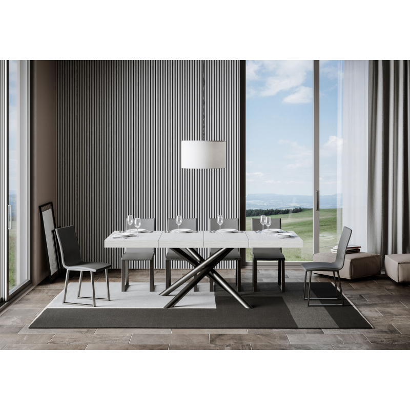 Tavolo allungabile 90x120/224 cm Famas Premium telaio Antracite