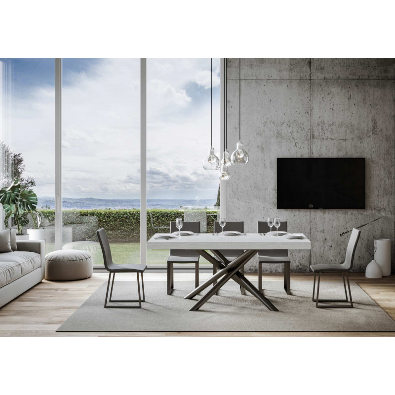 Tavolo allungabile 90x160/264 cm Famas Premium telaio Antracite