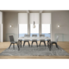 Tavolo allungabile 90x120/224 cm Karamay Premium telaio Antracite
