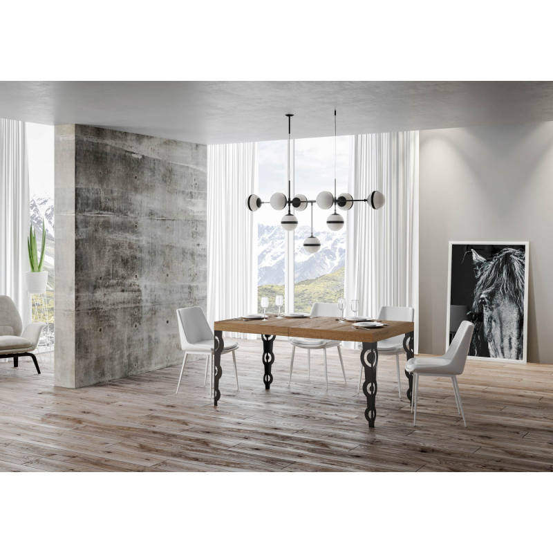 Tavolo allungabile 90x130/234 cm Karamay Premium telaio Antracite