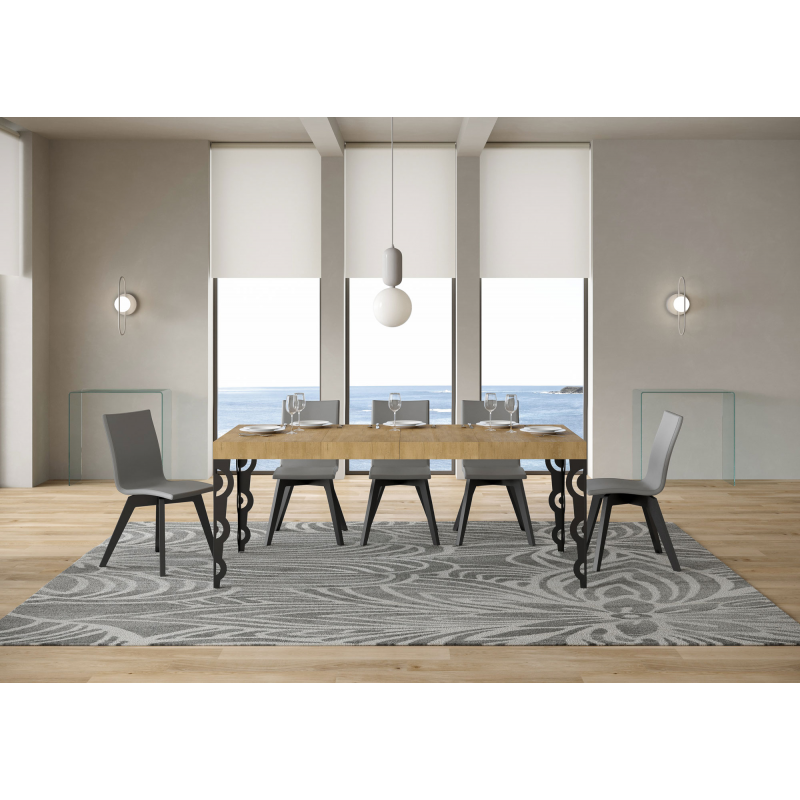 Tavolo allungabile 90x130/234 cm Karamay Premium telaio Antracite