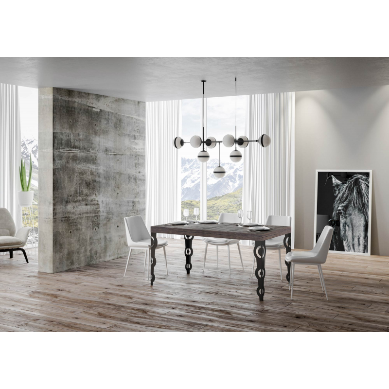 Tavolo allungabile 90x180/284 cm Karamay Premium telaio Antracite