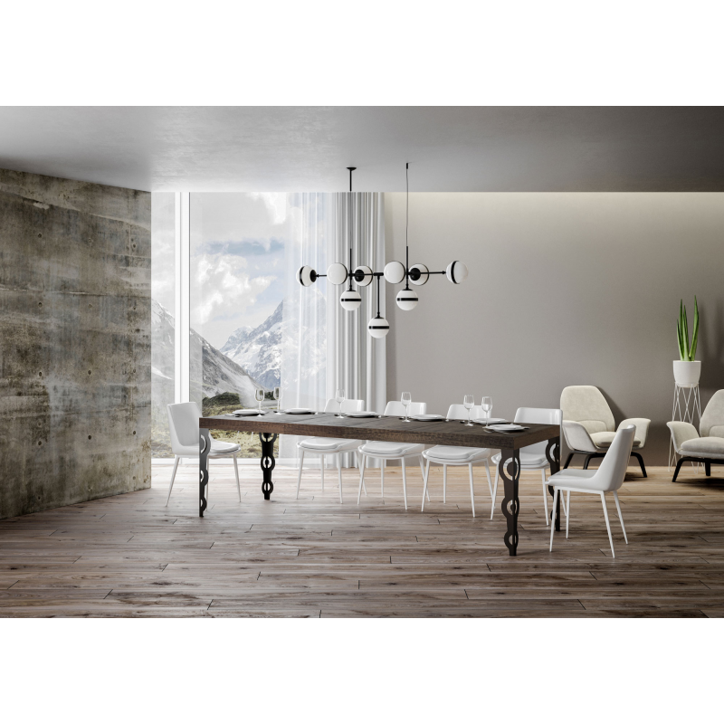 Tavolo allungabile 90x180/284 cm Karamay Premium telaio Antracite