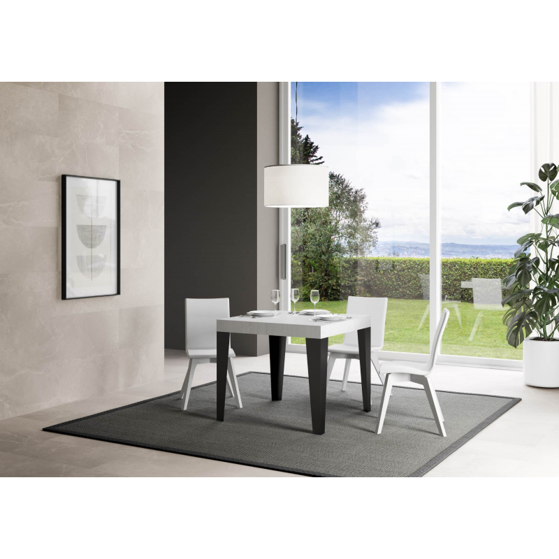 Tavolo allungabile 90x90/246 cm Flame Premium telaio Antracite
