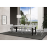 Tavolo allungabile 90x90/246 cm Flame Premium telaio Antracite