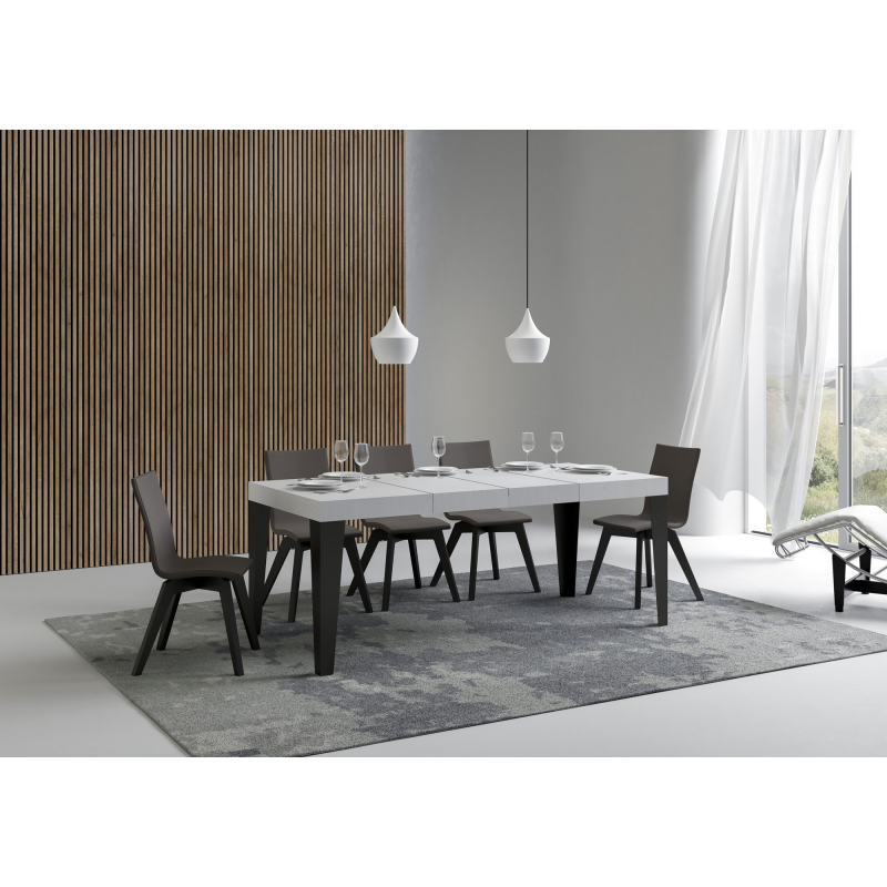 Tavolo allungabile 90x140/244 cm Flame Premium telaio Antracite