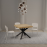 Tavolo allungabile 90x90/194 cm Clerk Premium - gambe Antracite