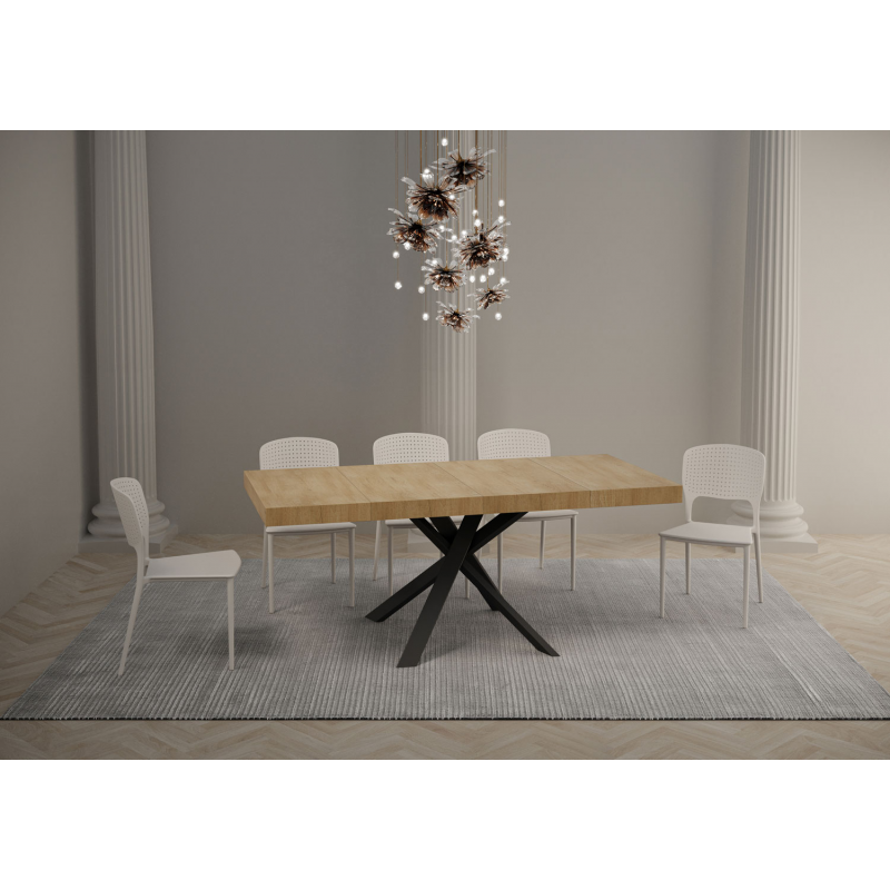 Tavolo allungabile 90x90/194 cm Clerk Premium - gambe Antracite