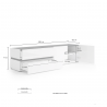 TV Lowboard con 2 ante e 2 cassetti BOB made in Italy