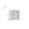 Scarpiera a 3 ante con 5+5 ripiani MISTER made in Italy