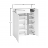 Scarpiera bassa 2 Ante ATRIUM made in Italy