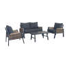 set da giardino Malibu in rattan - 4 pezzi