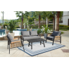 set da giardino Malibu in rattan - 4 pezzi