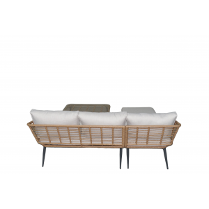 Zoom Set da giardino Dubai in rattan - 4 pezzi