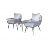 set da giardino Roma in rattan - 3 pezzi