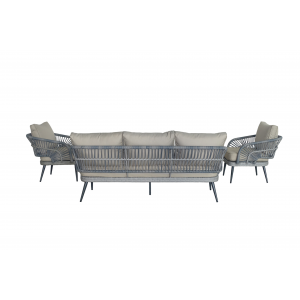 Zoom Set da giardino Aruba in rattan - 3 pezzi