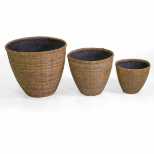 Zoom Portavaso cemento bambù 1-3 naturale svasato cm ø49h43