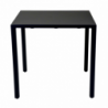 Tavolo alluminio regolabile Alma antracite quadro cm 80x80h74