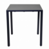 Tavolo alluminio regolabile Alma antracite quadro cm 60x60h74