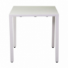 Tavolo alluminio regolabile Alma biancoquadro cm 60x60h74