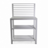 Mobiletto alluminio bianco cm 90x56h141