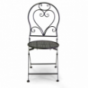 Sedia metallo Leila antracite cm 50x41h45/94
