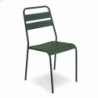 Sedia metallo Rovigo verde cm 50x54h42/87