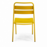 Sedia metallo Rovigo gialla cm 50x54h42/87
