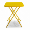 Tavolo metallo rovigo pieghevole giallo cm 60x60h72
