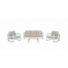Salotto alluminio Blaine bianco 3 posti