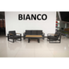 Salotto alluminio Blaine bianco 3 posti