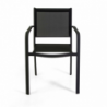 Poltrona alluminio textilene El Paso antracite cm 55x61h84,5