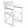 Poltrona regista Honolulu alluminio e textilene bianco cm 55x57h90
