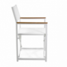 Poltrona regista Honolulu alluminio e textilene bianco cm 55x57h90