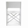Poltrona regista Honolulu alluminio e textilene bianco cm 55x57h90