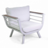 Salotto alluminio Riverside bianco (bracciolo in hpl) 3 pezzi