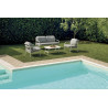 Salotto Almeria Alluminio Bianco Tavolino Gress Moia