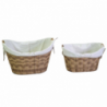 Cesta plastica grigio 1-2 con fodera bianca ovale cm 61x43h29/40