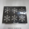 Fiocco di neve vetro confezione 6pz argento cm 23,2x17,2h2,5