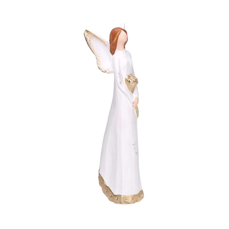 Angelo ceramica bianco e oro cm 14x8h40