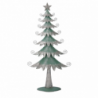 Albero metallo argento e verde salvia cm 26x7,5h51,2