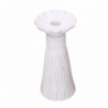 Portacandele resina nappina bianco cm ø10h20,5