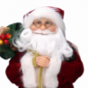 Babbo natale tessuto con lanterna rossocm 20x8h45