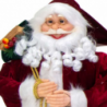 Babbo natale tessuto con lanterna rossocm47x23h150