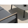 Salotto Cadice Alluminio Antracite Bracciolo Effetto Legno Moia